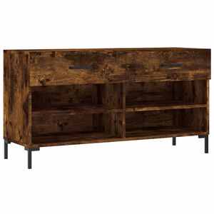 vidaXL Skobenk r&oslash;kt eik 102x35x55 cm konstruert tre