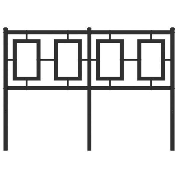 vidaXL Utskiftbar sengegavl i metall svart 120 cm