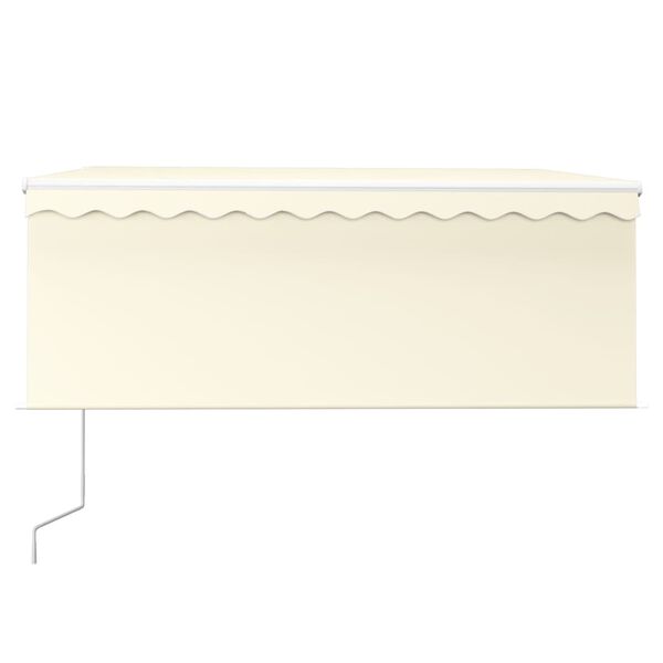 vidaXL Automatisk markise rullegardin LED vindsensor 3,5x2,5 m krem