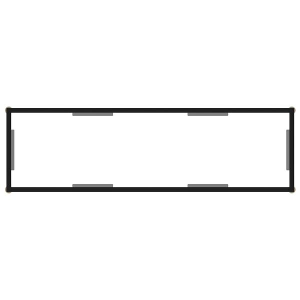 vidaXL Konsollbord gjennomsiktig 120x35x75 cm herdet glass