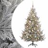 vidaXL Kunstig juletre med julekuler 210 cm 300 LED-lys Varmhvit