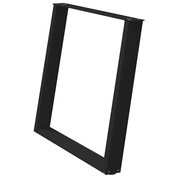 vidaXL Spisebordben U-formet 2 stk svart 90 x (72-73) cm st&aring;l