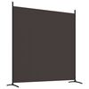 vidaXL Romdeler 3 paneler brun 525x180 cm stoff