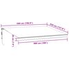 vidaXL Automatisk uttrekkbar markise LED antrasitt og hvit 500x350 cm