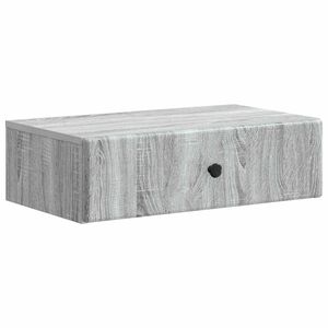 vidaXL Vegghengt Sidebord Gr&aring; sonoma 59 x 34,5 x 17 cm Konstruert tre