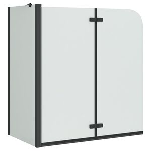 vidaXL Dusjinnhegning Svart 120 x 68 x 130 cm ESG Glass og Aluminium