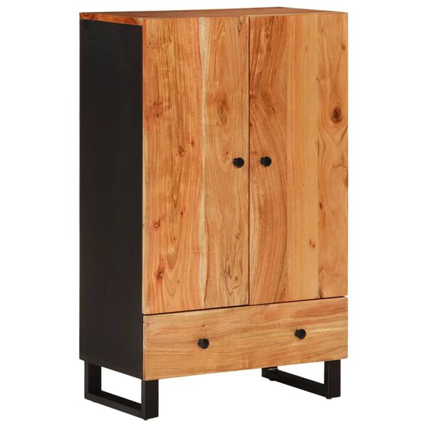 vidaXL Highboard med skuff 60x33x100 cm heltre akasie og jern