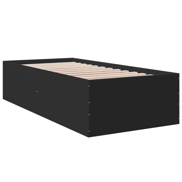 vidaXL Sengeramme svart 75x190 cm konstruert tre