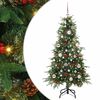 vidaXL Kunstig sammensatt juletre med 150 LED gr&oslash;nn 150 cm PE og PVC