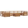 vidaXL Utend&oslash;rs sofa-sett 8 pcs Naturlig Solid akasietre