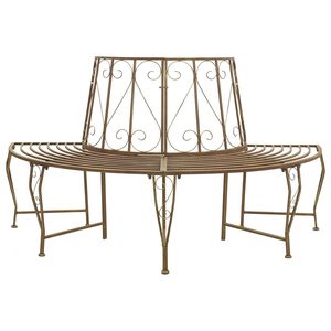 vidaXL Trebens 4-Antall seter 160 x 80 x 89 cm St&aring;l Antikk Brun