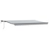 vidaXL Manuell uttrekkbar markise med LED antrasitt og hvit 500x300 cm