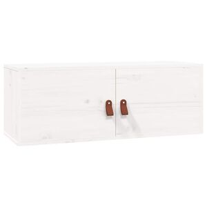 vidaXL Veggskap hvit 80x30x30 cm heltre furu