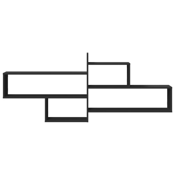 vidaXL Vegghylle svart 167,5x18x68 cm konstruert tre