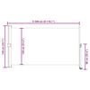 vidaXL Uttrekkbar sidemarkise 140 x 300 cm r&oslash;d