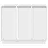 vidaXL LED sideboard Hvit 90 x 32 x 75 cm Konstruert tre