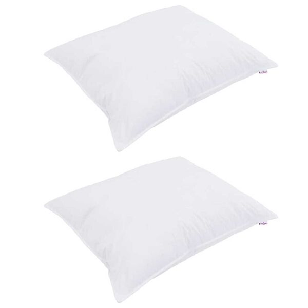 vidaXL Pute med pute 2 pcs Hvit 60 x 80 cm Bomull