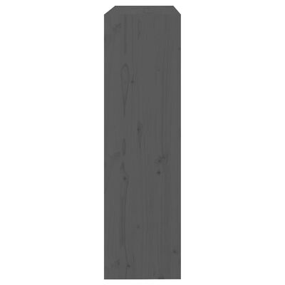 vidaXL Bokhylle/romdeler grå 80x30x103,5 cm heltre furu