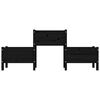 vidaXL Plantekasse svart 178,5x44x75 cm heltre furu