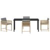 vidaXL Hage Spisegruppe 5 pcs Beige polyrotting