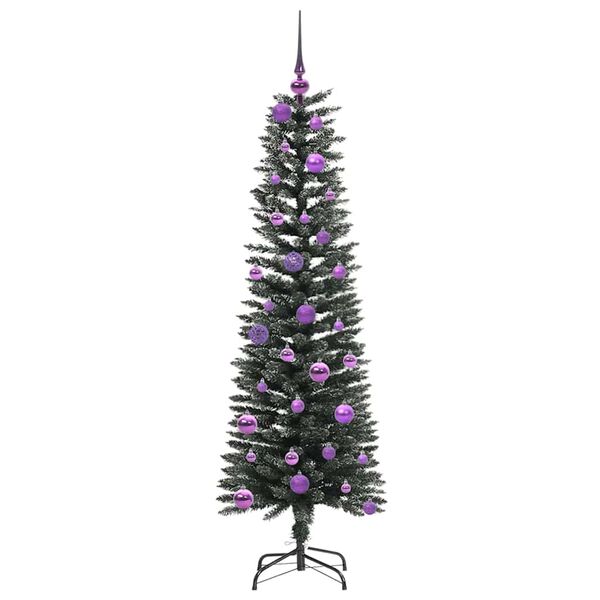 vidaXL Kunstig juletre med 150 LED gr&oslash;nn 150 cm PVC og plast og st&aring;l