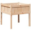 vidaXL Hageblomsterpotte Natur 70 x 70 x 70 cm Massiv furu