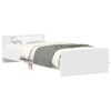 vidaXL Sengeramme hvit 90x200 cm konstruert tre