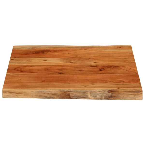 vidaXL Bordplate 80x80x2,5 cm firkantet heltre akasie naturlig kant