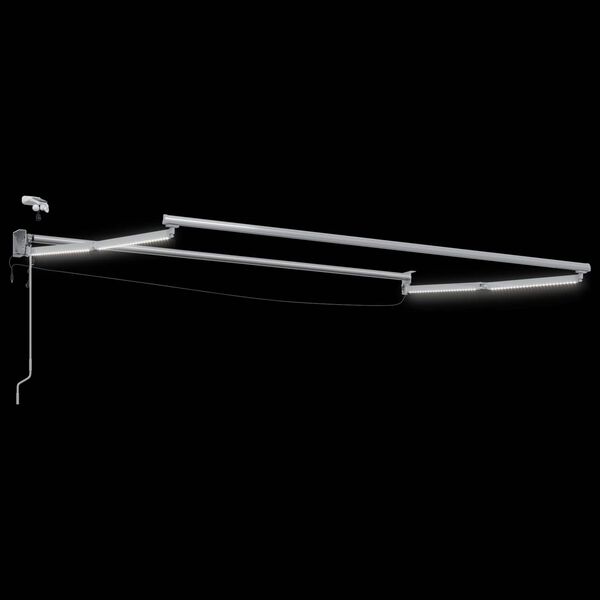 vidaXL Elektrisk uttrekkbar markiseramme Hvit 3 x 2 m Aluminium