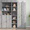vidaXL Highboard betonggr&aring; 40x41x185 cm konstruert tre