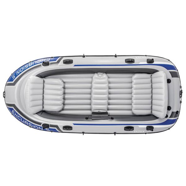 Intex Oppbl&aring;sbart b&aring;tsett Excursion 5 med p&aring;hengsmotor og brakett