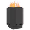 vidaXL Røykfri ildsted Svart 38 x 38 x 51 cm Stål