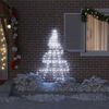 vidaXL LED Juletre med Bakkepler med 112 LED Kaldhvit 180 cm Metall