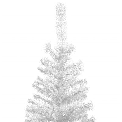 vidaXL Forhåndsbelyst kunstig juletre med kulesett L 240 cm hvit