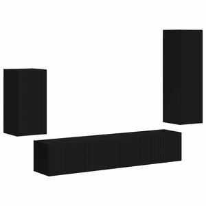 vidaXL TV-benksett 4 stk. 31 x 30 x 100 cm Svart