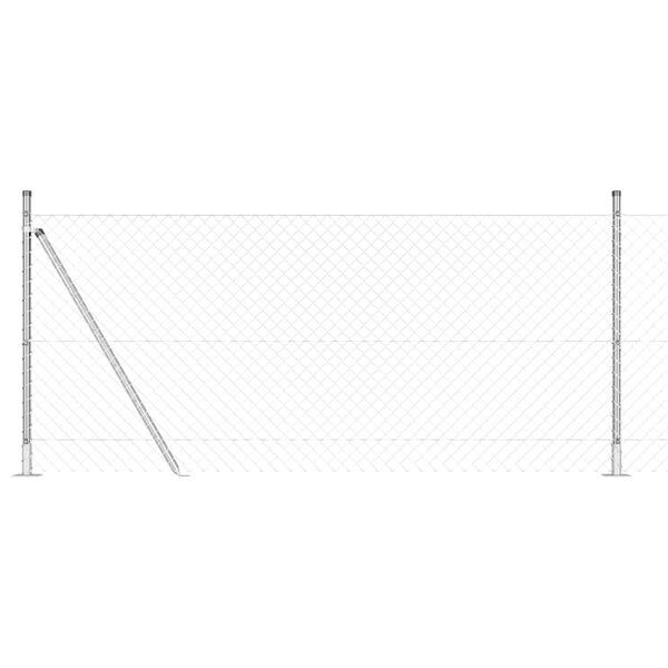 vidaXL Gjerdep&aring;le s&oslash;lv 10 x 1 m (40 x 40 mm nett) St&aring;l