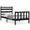 vidaXL Sengeramme med hodegavl svart small single heltre