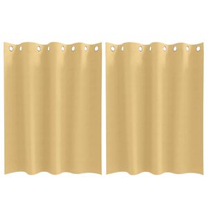 vidaXL M&oslash;rkleggende Gardiner med Ringer 2 stk. Beige 140 x 140 cm