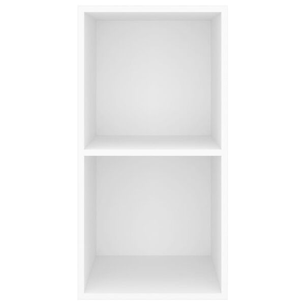 vidaXL Vegghengt TV-benk hvit 37x37x72 cm konstruert tre