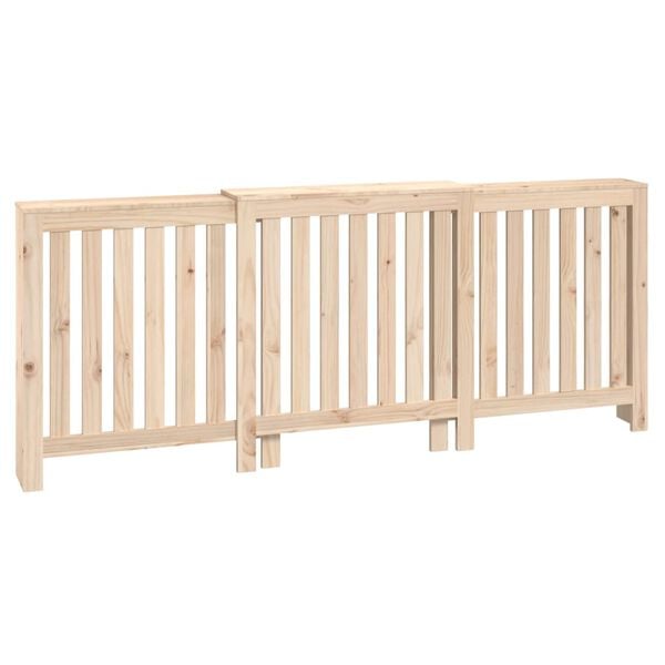 vidaXL Radiatordeksel 210x21x85 cm heltre furu