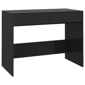 vidaXL Skrivebord svart 101x50x76,5 cm konstruert tre
