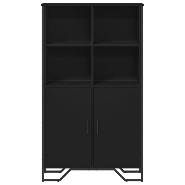 vidaXL Highboard svart 79,5x35,5x137,5 cm konstruert tre