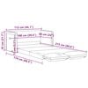 vidaXL Sammenleggbar Sofa seng Svart 112 x 60 x 55 cm PVC
