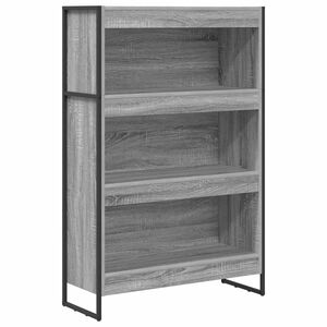 vidaXL Bokskap 80 x 30 x 121 cm Konstruert tre Gr&aring; Sonoma