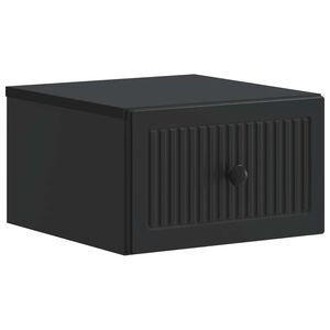 vidaXL Vegghengt Nattbord Svart 33 x 34,5 x 20 cm Konstruert tre
