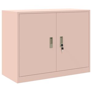 vidaXL Oppbevaringsskap Rosa 90 x 40 x 70 cm St&aring;l