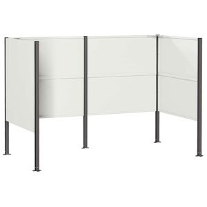 vidaXL Skjerm for s&oslash;ppeldunk 167 x 85 x 113 cm St&aring;l Hvit