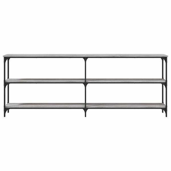 vidaXL Konsollbord grå sonoma 200x29x75 cm konstruert tre