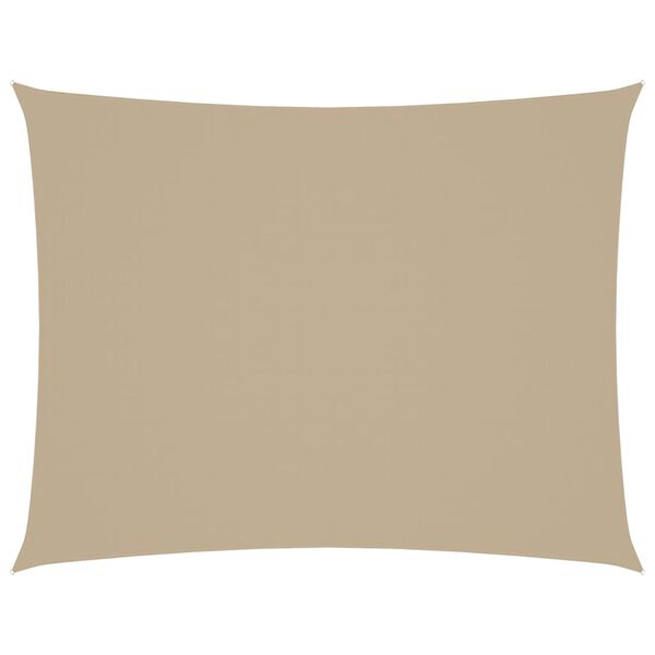 vidaXL Solseil oxfordstoff rektangul&aelig;r 4x5 m beige