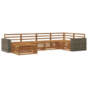 vidaXL Utend&oslash;rs sofa-sett 6 pcs Naturlig